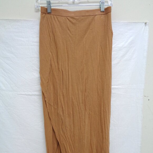 RICK OWENS LILIES Asymmetrical Pull-on Maxi Skirt "Rose" Tan Women's Size 8 - Picture 1 of 12